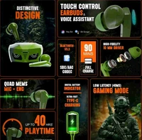 With Mic: YesBluetooth version: 5.3Wireless range: 10 m (green True - Japanese Laurel