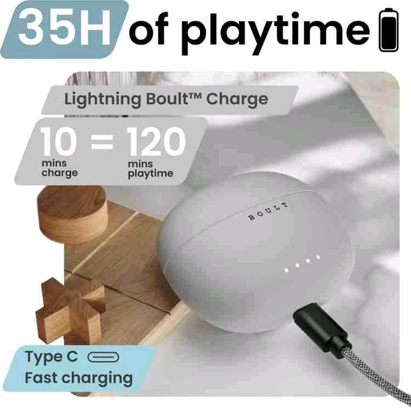 Boult Bluetooth Calling  - White
