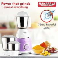 MAHARAJA WHITELINE MIXTRON DLX 750-WATT MIXER GRINDER 3 JARS - White, 36, 29, 21.5