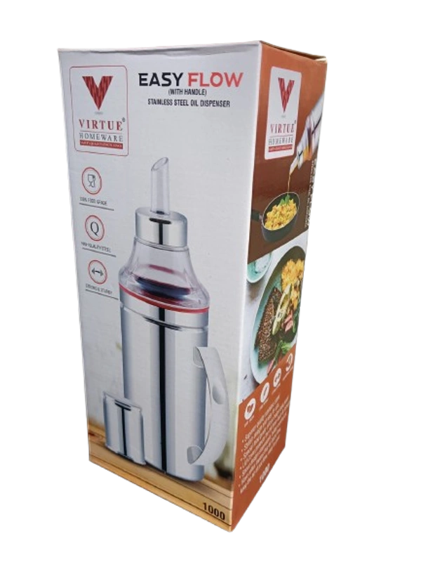 VIRTUE OIL DISPENSER EASY FLOW 1000 ML WITH CAP - Gray, 5, 19, 4