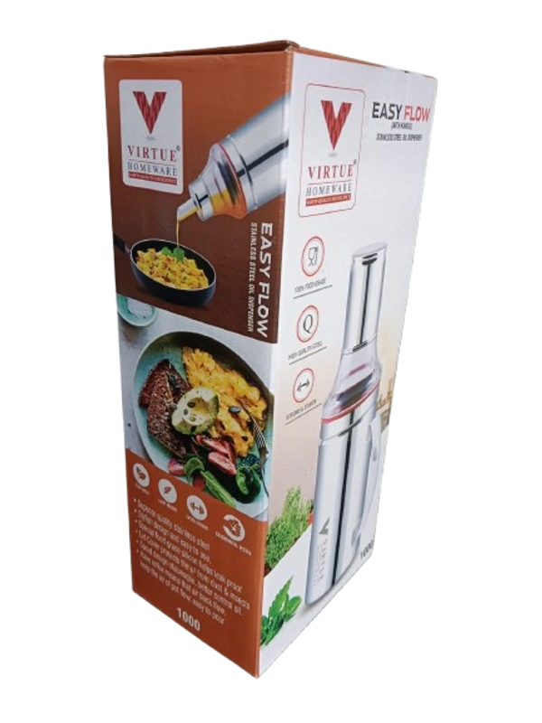 VIRTUE OIL DISPENSER EASY FLOW 1000 ML WITH CAP - Gray, 5, 19, 4