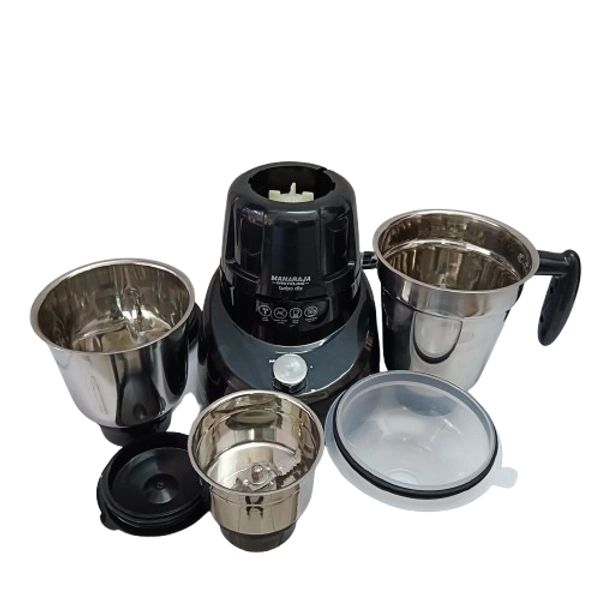 MAHARAJA WHITELINE TURBO DLX 750-WATT MIXER GRINDER 3 JARS - Black, 46.7, 28.6, 29