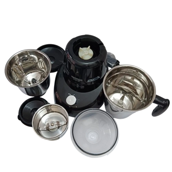 MAHARAJA WHITELINE TURBO DLX 750-WATT MIXER GRINDER 3 JARS - Black, 46.7, 28.6, 29