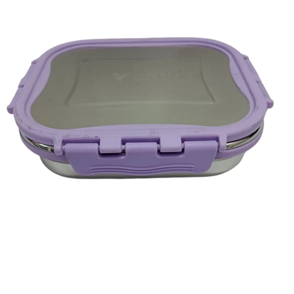 VIRTUE HAPPY MUNCH 2PC SET STAINLESS STEEL LUNCH BOX - Lilac, 16, 7, 12