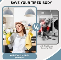 Neo Clean 5-in-1 Electric Magic Cleaning Brush - Multifunctional Scrubber with 2 Brush Heads & Charging Cord for Kitchen, Bathroom, Tiles, Carpet, and Sink Cleaning