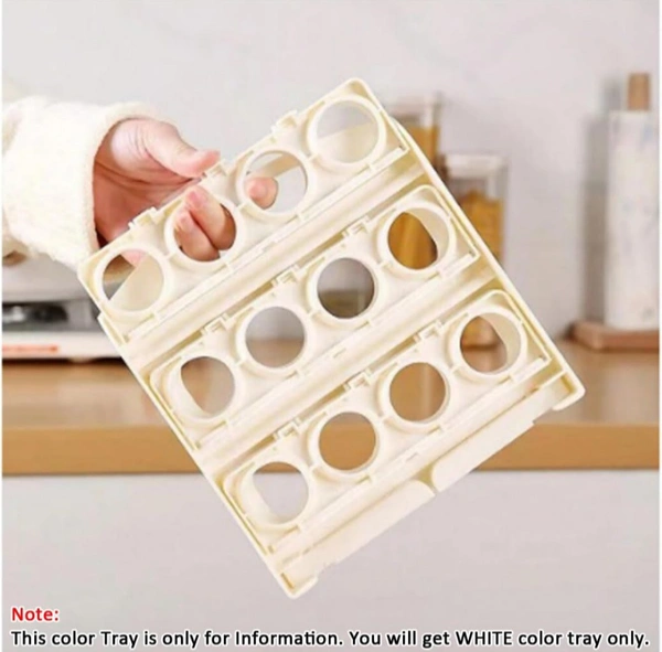 Neo Clean Plastic Foldable 3 Layer Egg Tray | 24 Pieces Egg Storage | Convenient For Refrigerator 