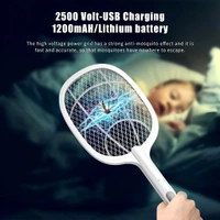 Neo Clean 2-in-1 UV Light Mosquito Racket Bat with Base Stand, Rechargeable Lithium Battery, USB Charging, Warranty Included – White