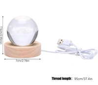 Neo Clean 3D Crystal Galaxy, Solar System LED Night Lamp | Creative Engraved Crystal LED Night Lamp 