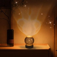 Neo Clean 3D Crystal Galaxy, Solar System LED Night Lamp | Creative Engraved Crystal LED Night Lamp 