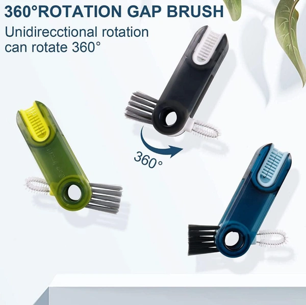 Neo Clean 3 In 1 Bottle Lid Cleaning Brush | Multipurpose Bottle Cap & Crevices Cleaning Brush