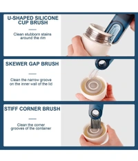 Neo Clean 3 In 1 Bottle Lid Cleaning Brush | Multipurpose Bottle Cap & Crevices Cleaning Brush
