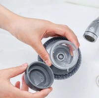 Neo Clean 2 In 1 Soap Dispenser Dish Scrubber | Liquid Soap Dispensing Dish Washing Scrubber 