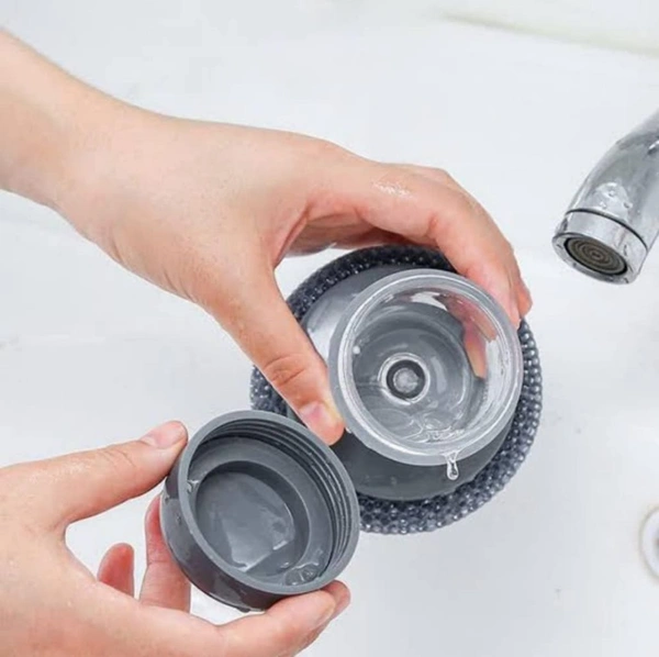 Neo Clean 2 In 1 Soap Dispenser Dish Scrubber | Liquid Soap Dispensing Dish Washing Scrubber 