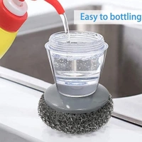 Neo Clean 2 In 1 Soap Dispenser Dish Scrubber | Liquid Soap Dispensing Dish Washing Scrubber 