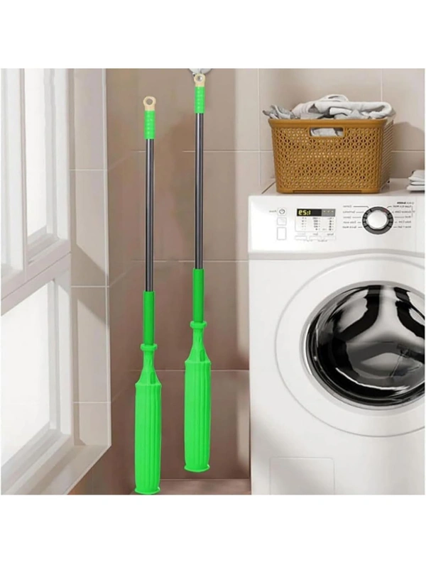 Neo Clean 2-in-1 Self-Wringing Microfiber Floor Cleaning Mop | 360° Rotatable Adjustable Mop for Wet & Dry Use | Bathroom, Home, Office, Outdoor Cleaning (Green)