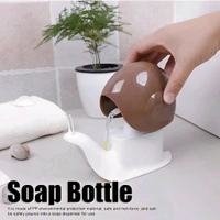 Neo Clean Snail-Shape Liquid Soap Dispenser 200ml – Portable Hand Wash Pump, Push-Type Shampoo Dispenser for Home, Plastic, Brown (Pack of 1)
