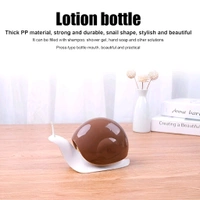 Neo Clean Snail-Shape Liquid Soap Dispenser 200ml – Portable Hand Wash Pump, Push-Type Shampoo Dispenser for Home, Plastic, Brown (Pack of 1)