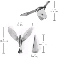 Neo Clean Premium Zinc Alloy Balancing Bird Bottle Opener – Unique 360° Rotating Design, Polished Silver Finish, Durable & Stylish Bar Accessory for Home, Kitchen, and Parties