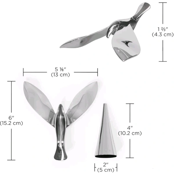 Neo Clean Premium Zinc Alloy Balancing Bird Bottle Opener – Unique 360° Rotating Design, Polished Silver Finish, Durable & Stylish Bar Accessory for Home, Kitchen, and Parties