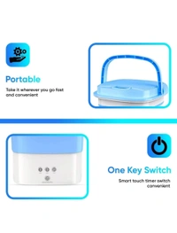 Neo Clean Mini Foldable Washing Machine | 0.8 Kg Portable Mini Top Loading Washing Machine, Foldable Bucket Washer with Modes, Single Person Use Mobile Washing & Spin Dry for Baby Clothes, Travel, Hostel, Lightweight (Multi)