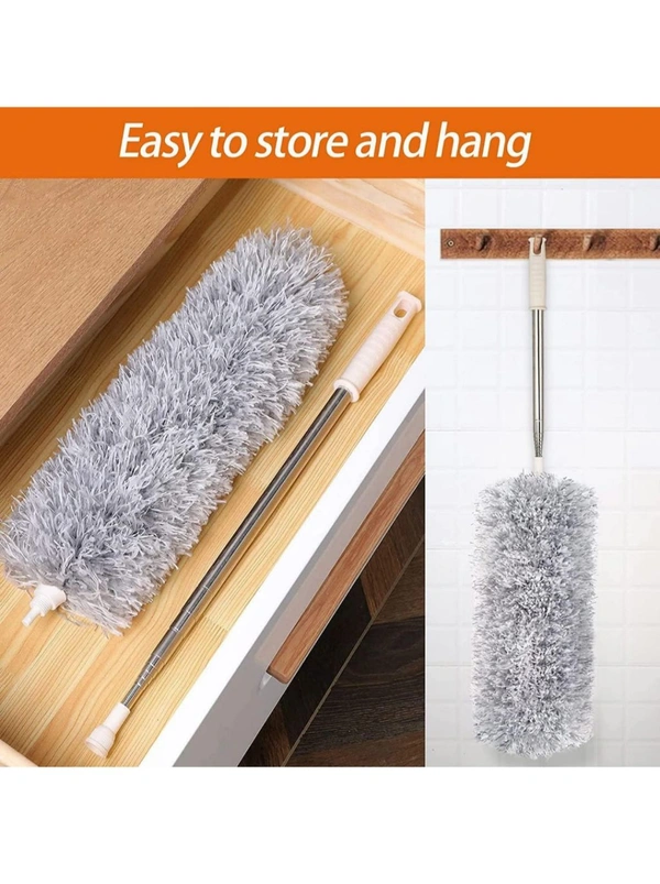 Neo Clean Microfiber Feather Duster | Bendable & Extendable Fan Cleaning Duster with 100 inches Expandable Pole Handle for High Ceilings (Large)