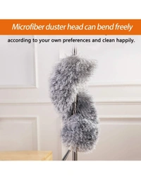 Neo Clean Microfiber Feather Duster | Bendable & Extendable Fan Cleaning Duster with 100 inches Expandable Pole Handle for High Ceilings (Large)