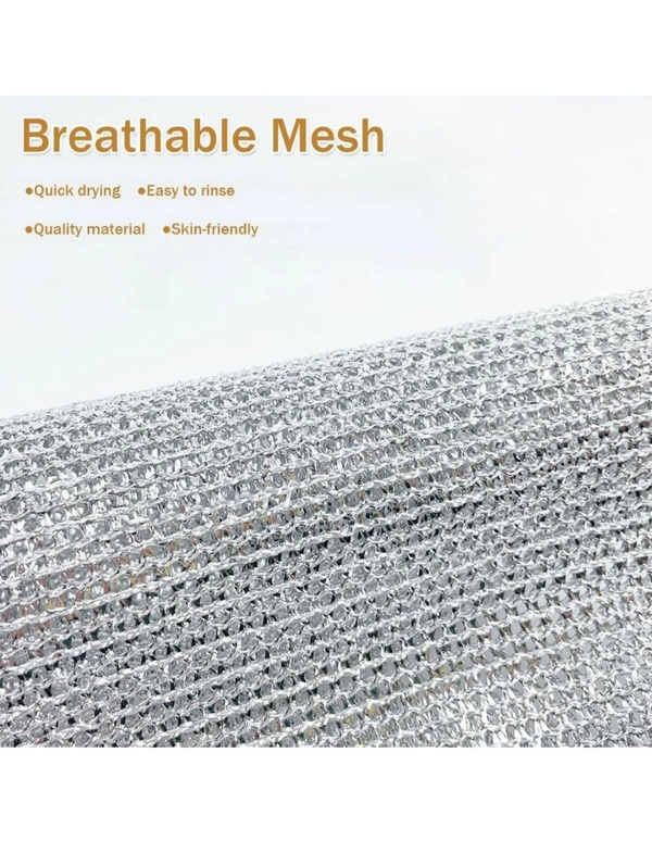 Neo Clean Multipurpose Non-Scratch Scrubbing Wire Dishwashing Cloths, Double Stainless Steel Scrubber, Reusable Wire Dish Towels for Wet and Dry Use, Kitchen Cleaning Rags (Pack of 6)