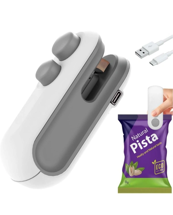 Neo Clean Mini Bag Sealer | Handheld Heat Sealing Machine for Food, Snacks & Plastic Bags | Portable Resealer with Cutter & Rechargeable Battery