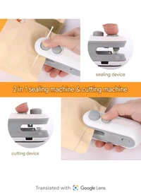 Neo Clean Mini Bag Sealer | Handheld Heat Sealing Machine for Food, Snacks & Plastic Bags | Portable Resealer with Cutter & Rechargeable Battery