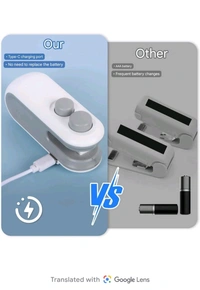 Neo Clean Mini Bag Sealer | Handheld Heat Sealing Machine for Food, Snacks & Plastic Bags | Portable Resealer with Cutter & Rechargeable Battery