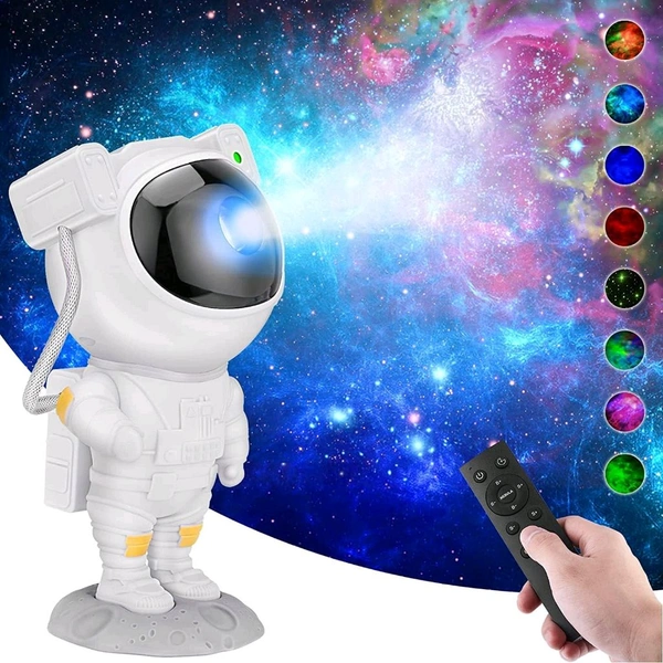 Neo Clean Astronaut Galaxy Projector with Remote Control – 360° Adjustable Nebula Night Light with Timer, Ideal for Kids, Adults, Bedrooms, Gaming Rooms, Parties, and Gifts (Corded Electric)