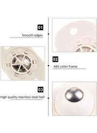 Neo Clean Self-Adhesive Mini Swivel Caster Wheels, Universal 360° Rotating Wheels for Furniture and Storage Boxes, Suitable for Various Storage Containers (Pack Of 12)