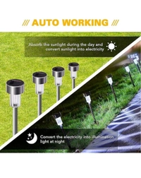 Neo Clean Solar Pathway Lights – Wireless Smart Solar Lamp, IP44 Waterproof with Auto On/Off Feature. Outdoor Solar Stake Light, Perfect for Garden Decoration, Lawn, Pathway, and Balcony (Pack of 2).