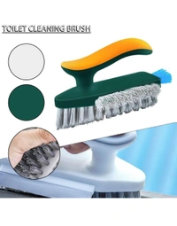 Neo Clean 4-in-1 Tile Grout Cleaner and Floor Scrub Brush with Squeegee, 1-Piece V-Shaped Gap Scrub Brush with Stiff Bristles, Crevice Cleaning Tool for Floors, Windows, Sinks, and Kitchen (Tile Brush)