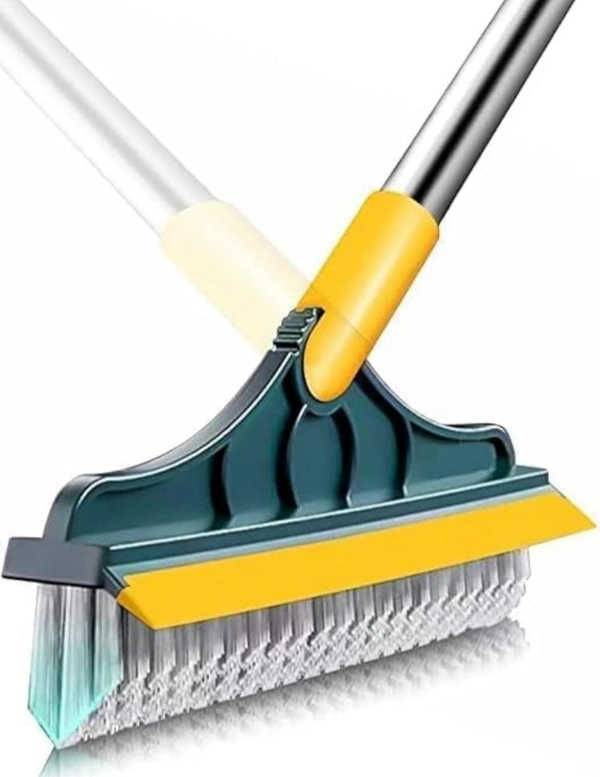 Neo Clean 2-in-1 Bathroom Cleaning Brush with Wiper and Long Handle, 120° Rotating Head for Bathroom Floor Cleaning, Ideal for Home, Kitchen, and Bathroom Cleaning Accessories – Floor Scrub Brush