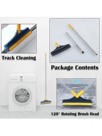 Neo Clean 2-in-1 Bathroom Cleaning Brush with Wiper and Long Handle, 120° Rotating Head for Bathroom Floor Cleaning, Ideal for Home, Kitchen, and Bathroom Cleaning Accessories – Floor Scrub Brush