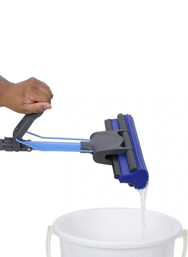 Neo Clean Blue Stainless Steel Butterfly Sponge Mop for Floor and Bathroom Cleaning – Ideal for Quick, Easy, and Efficient Floor Care