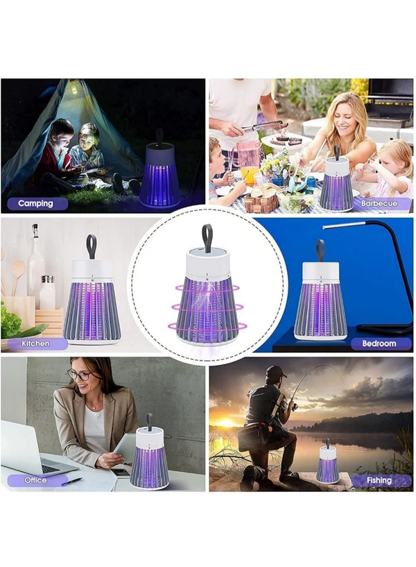 Neo Clean Portable Electronic LED Mosquito Killer Lamp Trap, Indoor/Outdoor Bug Zapper for Home and Garden (White)