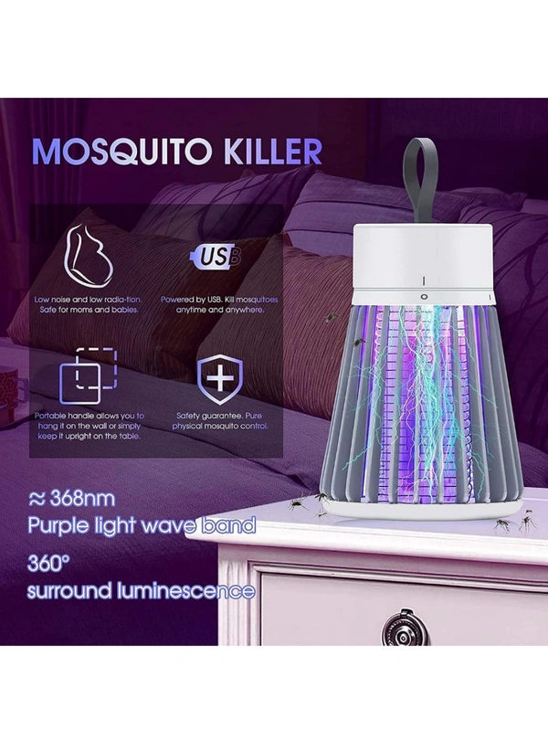 Neo Clean Portable Electronic LED Mosquito Killer Lamp Trap, Indoor/Outdoor Bug Zapper for Home and Garden (White)