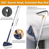 Neo Clean 360° Rotatable Triangle Mop - Multi-Functional Long-Handled Triangle Mop for Cleaning Floors, Windows, and Ceilings