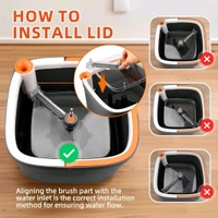 Neo Clean Square Spin Mop and Bucket Set with Self-Separating Dirty and Clean Water System, Self-Wringing 360° Rotating Square Mop Head for Hardwood, Tile, and Marble Floors