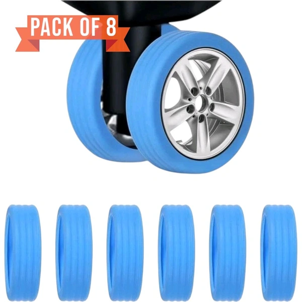 Neo Clean Travel Luggage Wheel Cover, Luggage Wheels Protection Covers, Silicone Suitcase Wheel Covers, Wheel Protector, Shock-Proof, Anti-Scratch, for Protecting Suitcase Wheels, Noise Reduction (Random Colours, 8 Pieces)