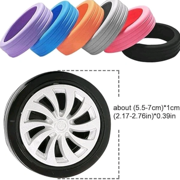 Neo Clean Travel Luggage Wheel Cover, Luggage Wheels Protection Covers, Silicone Suitcase Wheel Covers, Wheel Protector, Shock-Proof, Anti-Scratch, for Protecting Suitcase Wheels, Noise Reduction (Random Colours, 8 Pieces)