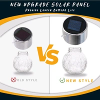 Neo Clean Multi-Color Changing Cracked Glass Solar Hanging Lights - Waterproof Outdoor Lanterns for Garden, Yard, Patio, and Lawn, (Pack of 2)
