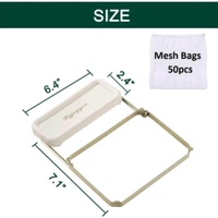 Neo Clean Foldable Kitchen Sink Strainer Basket with 50 Disposable Mesh Bags - Corner Food Catcher for Garbage Disposal, Side Sink Net Strainer, and Food Waste Filter