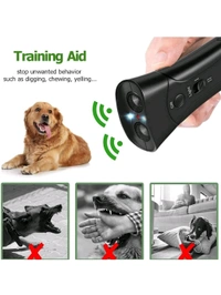 Neo Clean Ultrasonic Dog Repeller & Anti-Barking Device with LED Flashlight - Effective Sonic Trainer for Bark Control (Black)