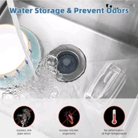 Neo Clean 3-in-1 Stainless Steel Kitchen Sink Strainer & Stopper Set - Anti-Clogging Pop-Up Drain Filter Basket for Kitchen Sinks