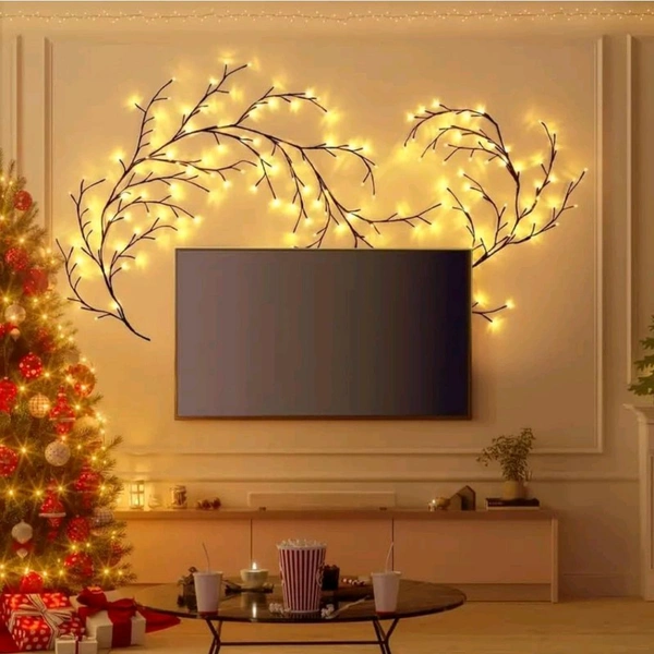 Neo Clean Plastic Willow Vine LED Lights With Remote - Enchanted Waterproof Indoor & Outdoor Decor for Bedroom, Living Room & Garden (Pack Of 1)
