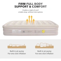 Neo Clean Single Inflatable Mattress with Built-in Pump | Quick Inflation Air Bed for Camping, Travel & Guest Use - Includes 2 Pillows