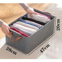 Neo Clean Foldable Fabric Clothes Storage Box with Steel Frame for Wardrobe | Saree, Towel, Blanket Organizer with Top & Front Open (26L)